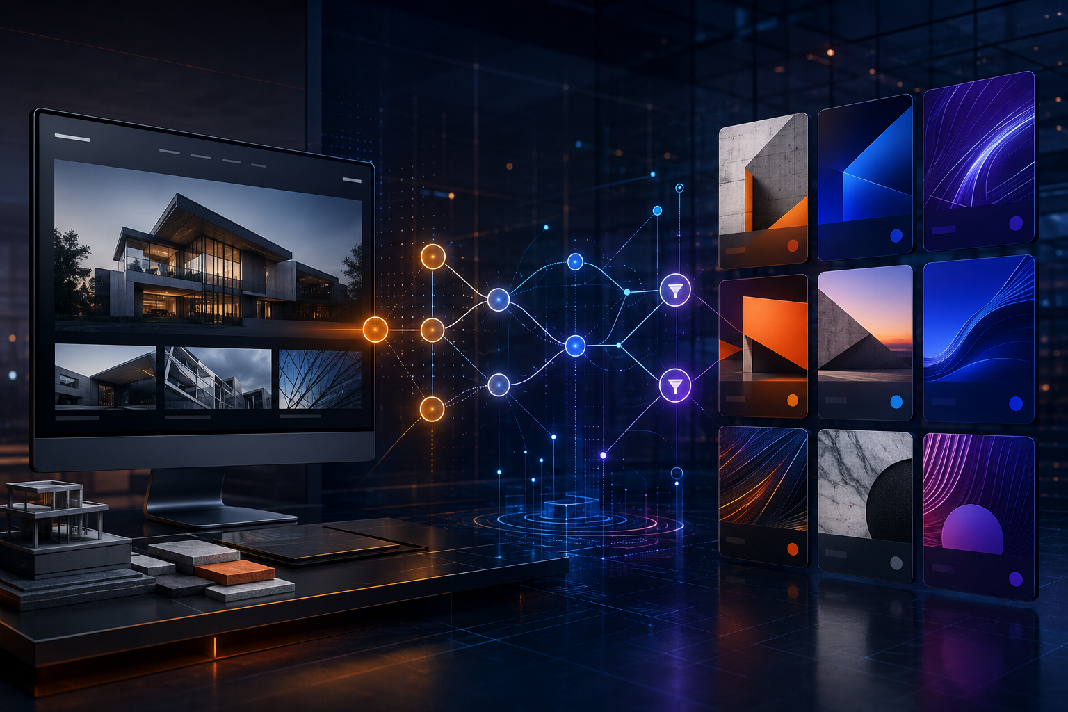 Website, lead pipeline and social campaign visualized as one connected marketing system